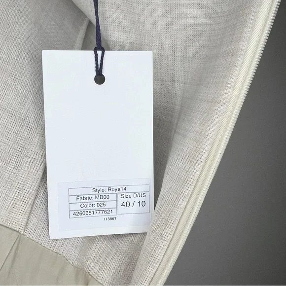 Talbot Runhof Cream draped wool-blend voile midi Dress Size 10 US / 40 D - Picture 7 of 11